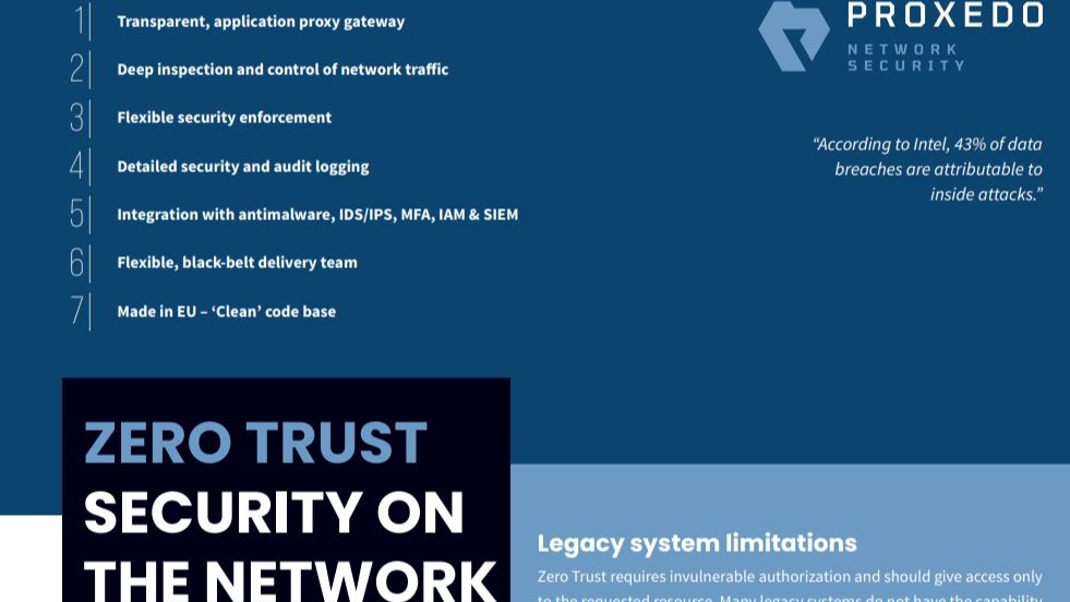 Zero Trust security on the network